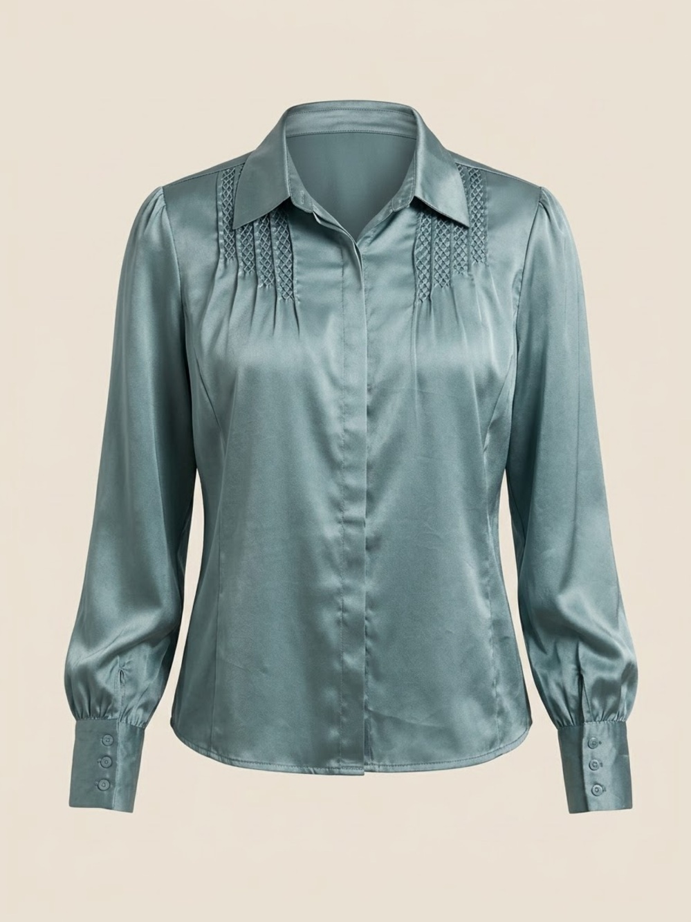 Vintage Norton McNaughton satin blouse (size 16)